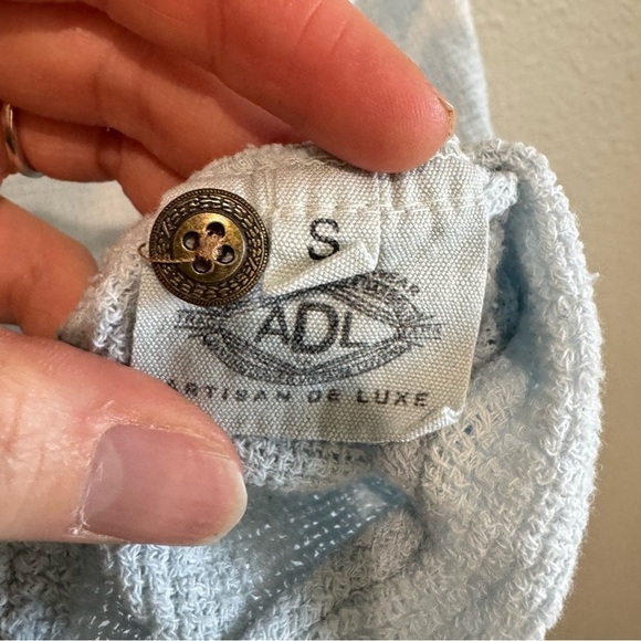 Free People Artisan De Luxe Button Down Tie Dye Small Gauze Boho Top Coastal - Picture 4 of 9